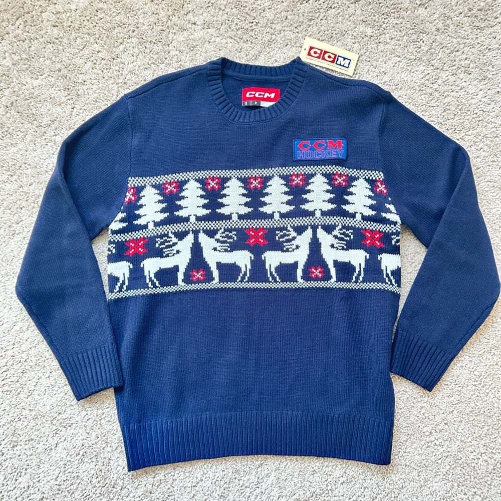 CCM hockey ugly sweater. S